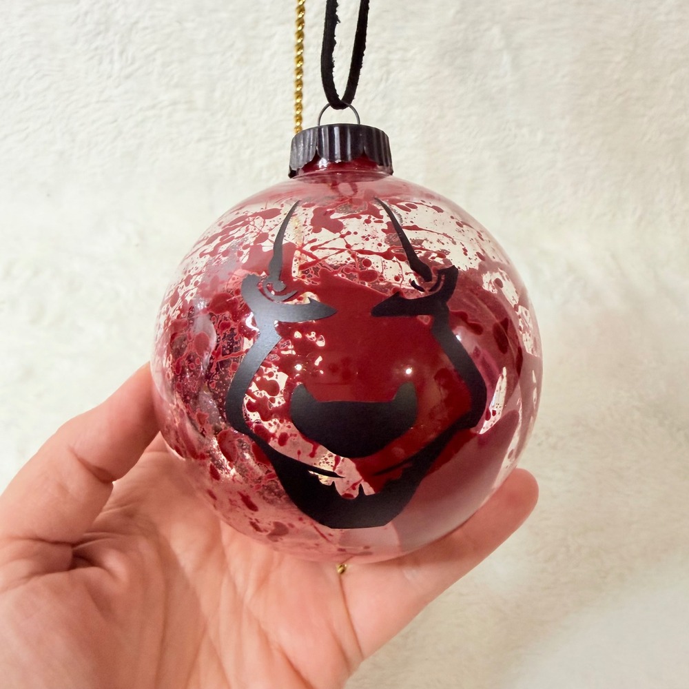 Unbranded Pennywise Ornament Unisex 5in Clear Red IT Horror Blood Splatter Decor